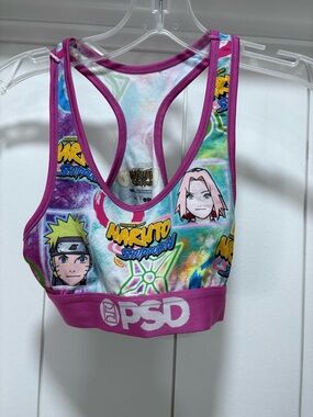 PSD Naruto Shippuden Racerback Sports Bra in Pink and Blue size small